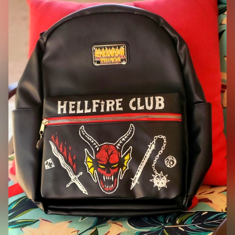 Stranger Things Hellfire Club Large Backpack, New w/Tags!! DISCOUNTED SHIPPING!!